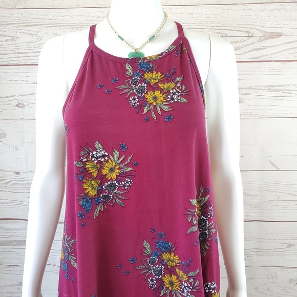 Anthropologie Alya floral print a line tank dress - Picture 2 of 6